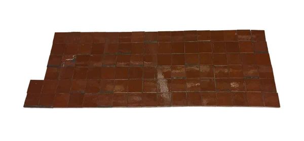 Wall Tiles - Antique Dark Red Shiny 3 x 3 Square Tile Set
