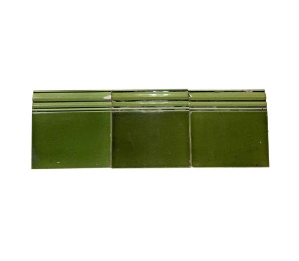 Bull Nose & Cap Tiles - 6 x 6 Light Green Baseboard Wall Tiles