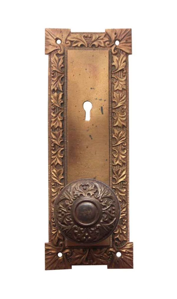 Door Knob Sets - Antique Classic Corbin Jacobean Bronze Door Knob Set