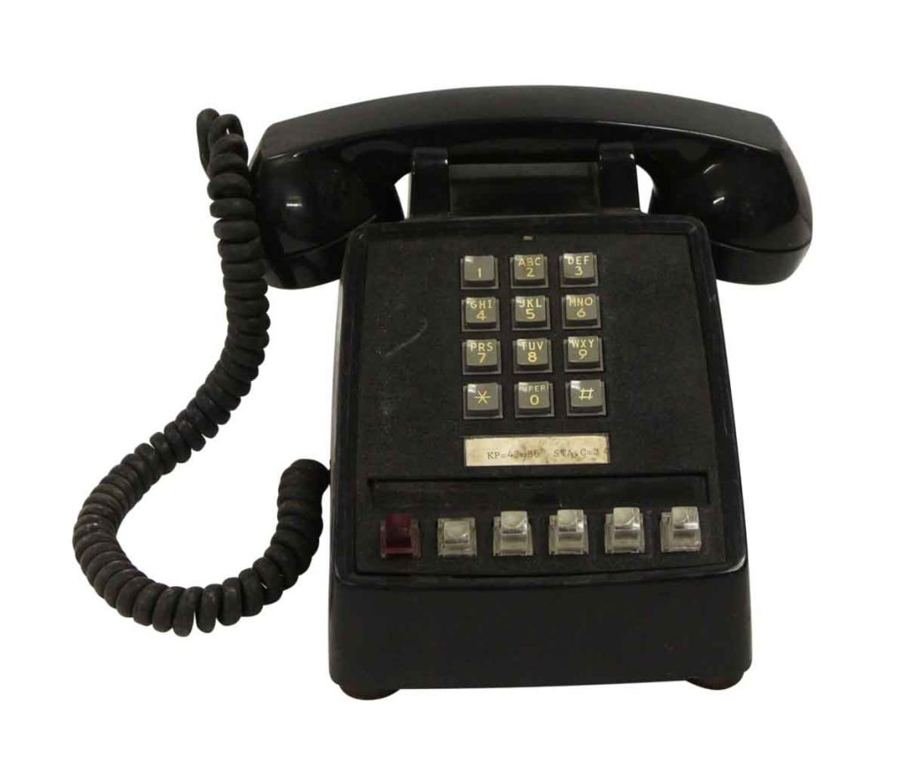 Vintage Black ITT Push Button Office Phone | Olde Good Things