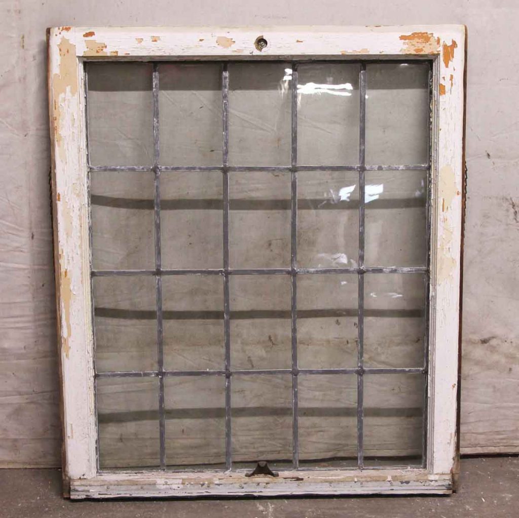 69 in. H Pair of Double Hung Leaded Antique Glass Windows | Olde Good ...