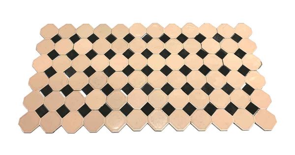 Wall Tiles - Shiny Pink Octagon & Matte Gray Tile Back Splash Lot