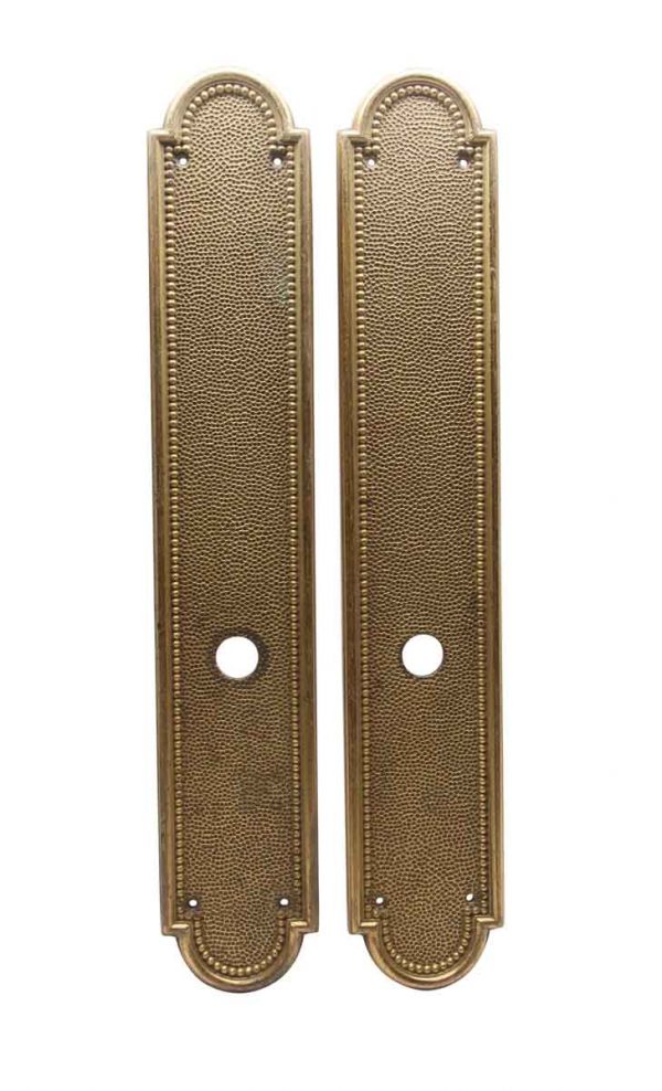 Back Plates - Antique Bronze Tall French Door Back Plates