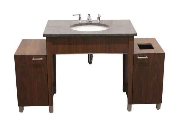 Bathroom - Modern Kohler Black Granite Top Wooden Bathroom Vanity with Sink