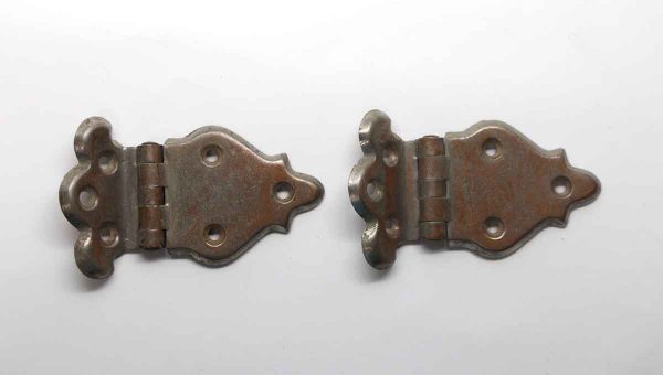 Cabinet & Furniture Hinges - Pair of Nickel Ice Box Offset Cabinet Hinges