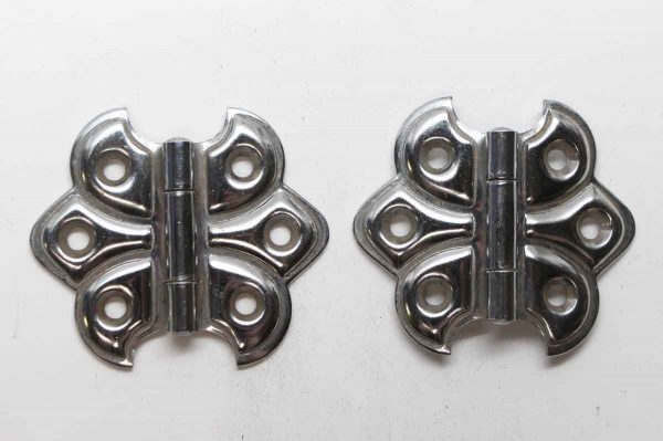 Cabinet & Furniture Hinges - Steel Pair of 2.25 in. Butterfly Surface Cabinet Hinges