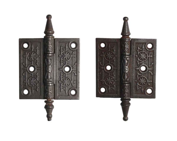Door Hinges - Pair of Victorian 3 x 3 Cast Iron Butt Door Hinges