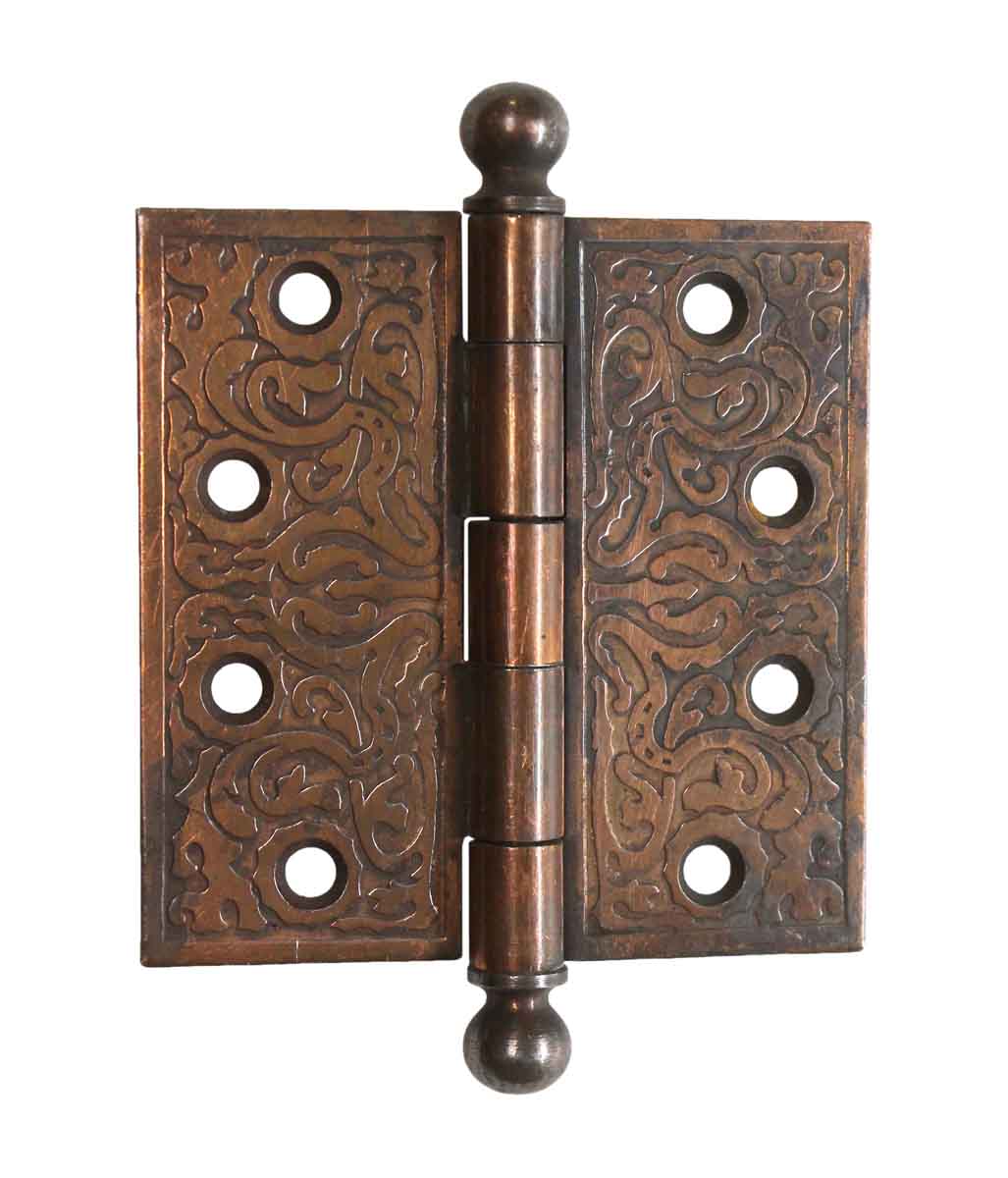 Steel 4 x 4 Ball Tip Antique Aesthetic Butt Door Hinge | Olde Good Things