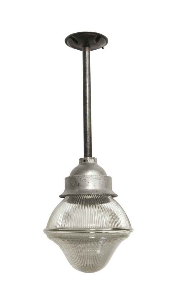 Industrial & Commercial - 1940s Restored Holophane Industrial Pendant Fixture