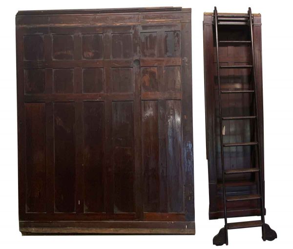 Paneled Rooms & Wainscoting - 1940s Secret Wall to Wall Bookcase Library Room