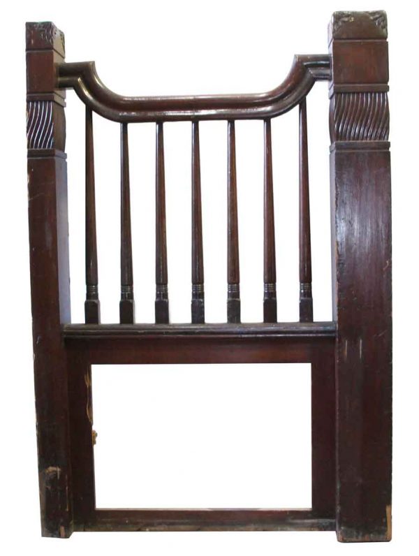 Staircase Elements - Wooden Stair Landing Railing with Post