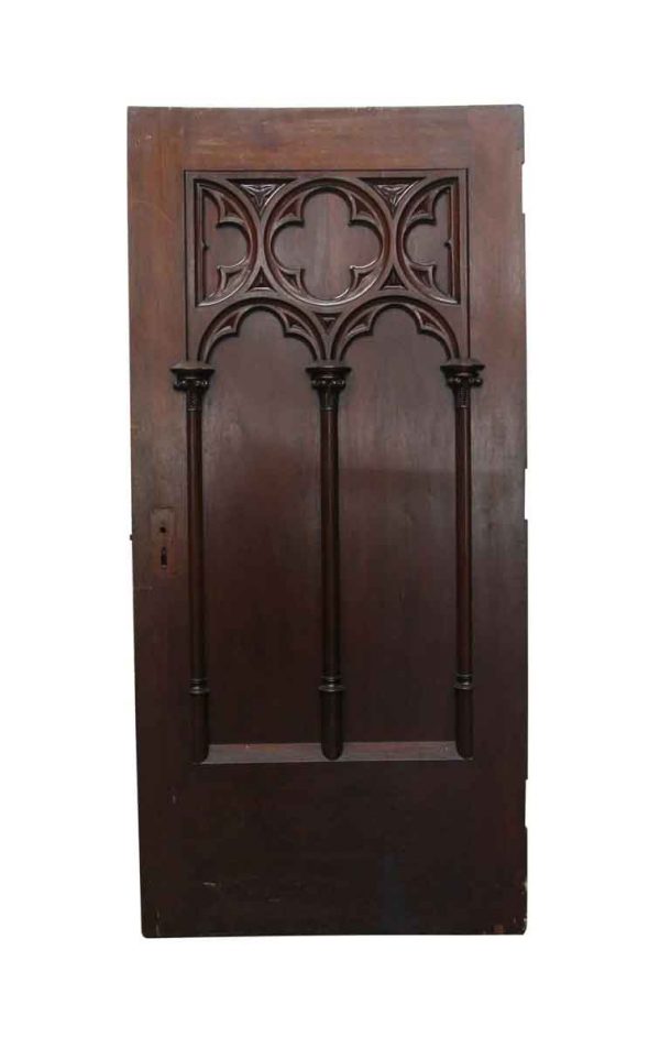 Standard Doors - Gothic Style Bowed Solid Wood Carved Door