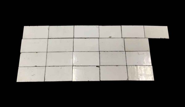Wall Tiles - 2.4 Square Feet Thin White Glass Tile Set