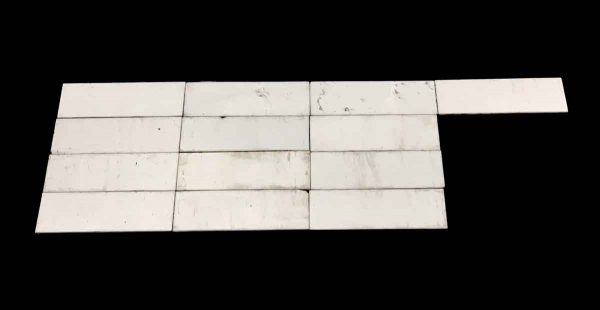 Wall Tiles - 2.4 Square Feet White 9 x 3 Thin Glass Tile Set