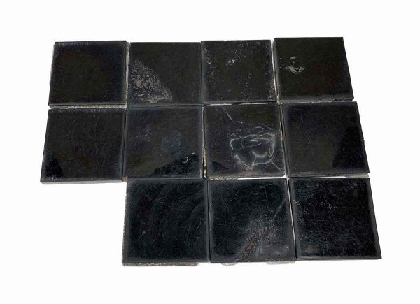 Wall Tiles - 4.125 in. Square Black Tile Set