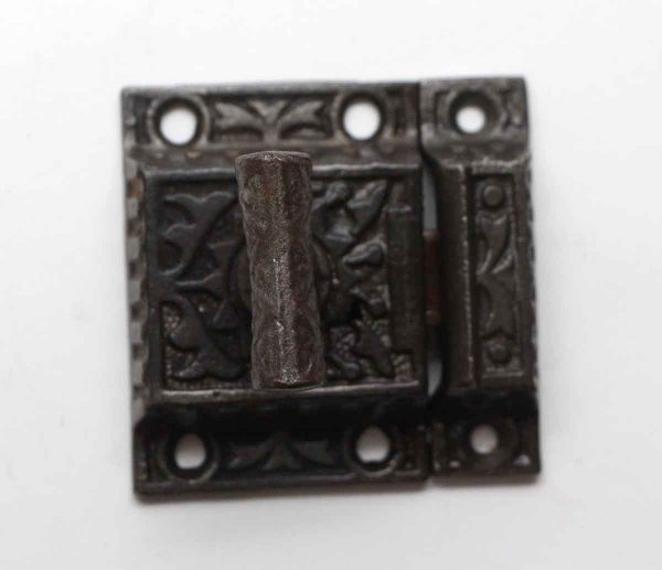 Cabinet & Furniture Latches - Antique Cast Iron Ornate Cabinet Latch with T Handle