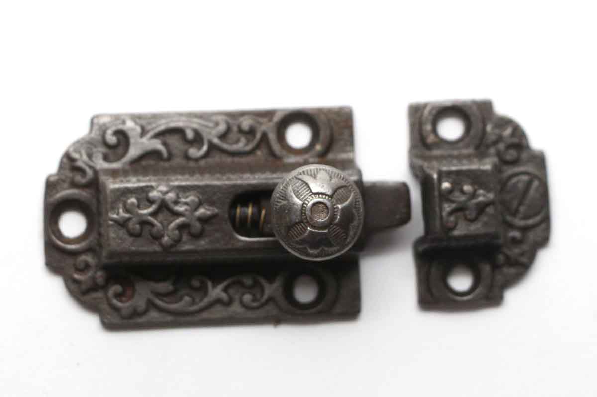 Cast Iron Ornate Antique Cabinet Latch | Olde Good Things