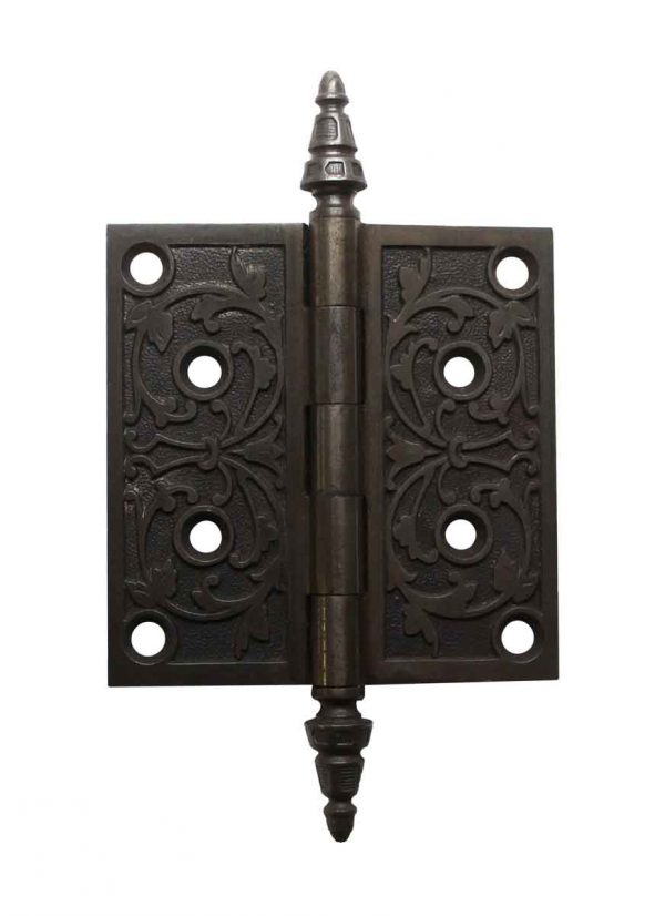 Door Hinges - Victorian 4.5 x 4.5 Steel Steeple Tip Butt Door Hinge