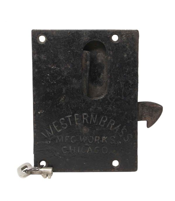 Door Locks - Cast Iron Western Brass MFG. Works Lock