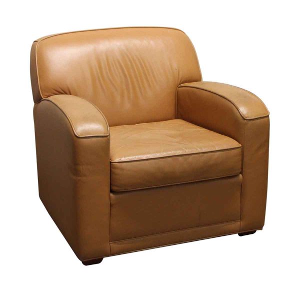 Living Room - Vintage Tan Leather Arm Chair