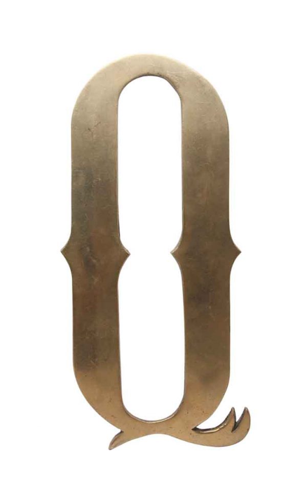 Other Hardware - Large 11.5 in. Solid Brass Letter Q