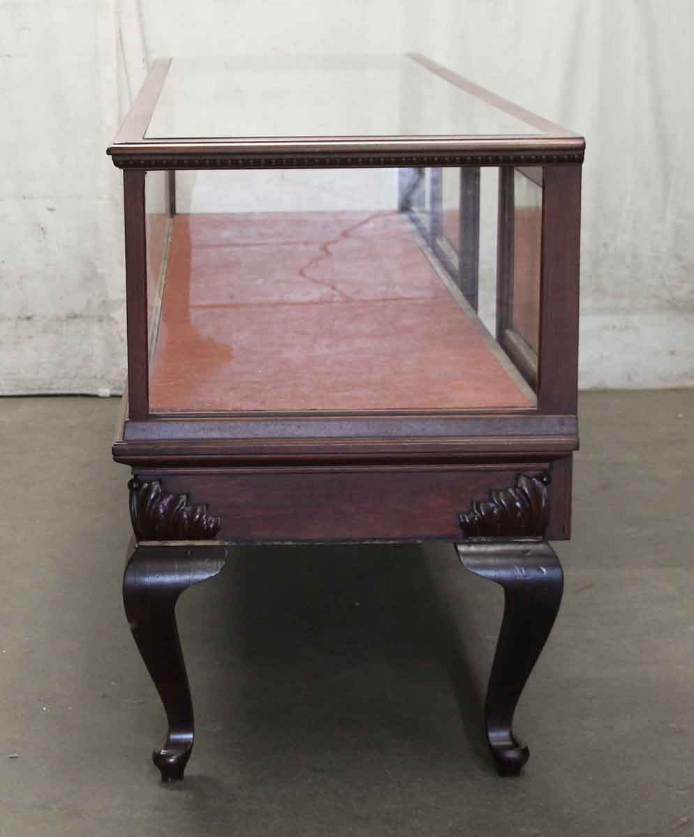 Carved Mahogany Showcase with Cabriole Legs | Olde Good Things