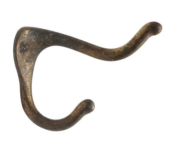 Single Hooks - Brass Vintage Hook with Antique Patina