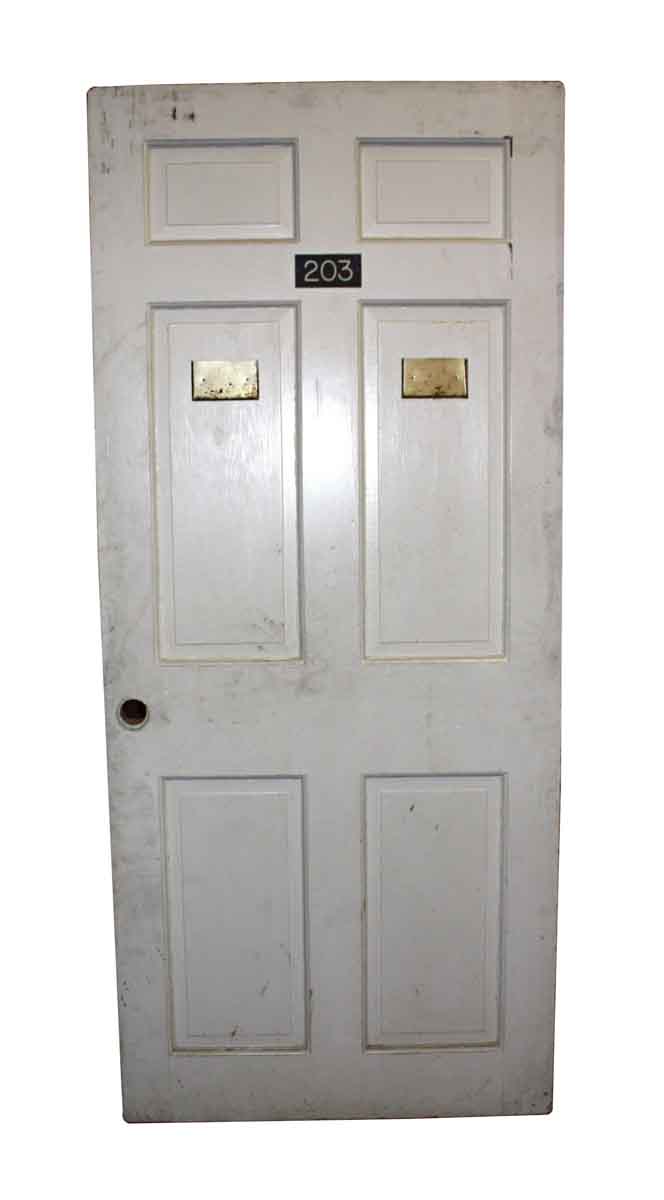 Vintage 6 Vertical Panel Apartment Door 82.5 x 36 | Olde Good Things