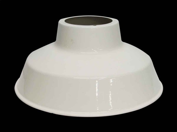 Industrial & Commercial - Old New Stock White Enameled Light Shade