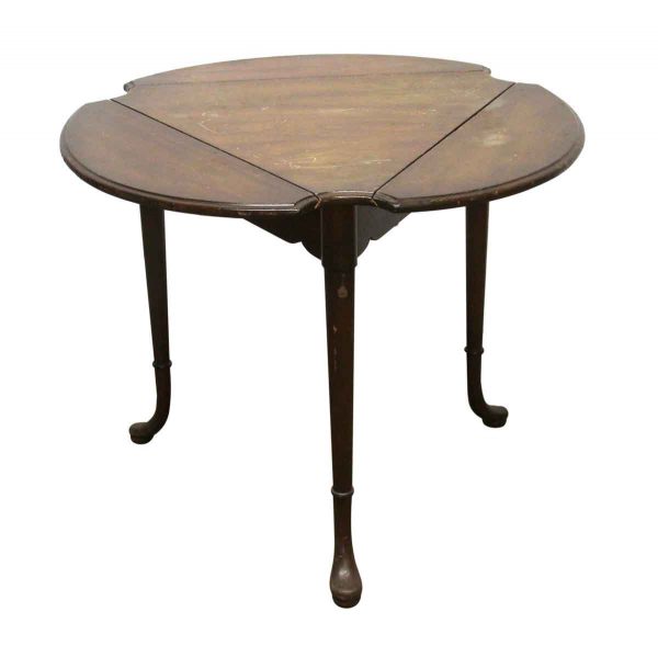 Living Room - Vintage Round Drop Leaves Side Table