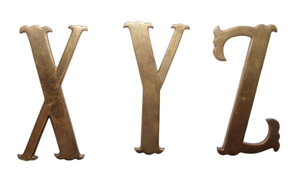 Other Hardware - Small 7.75 in. XYZ Brass Letter Set