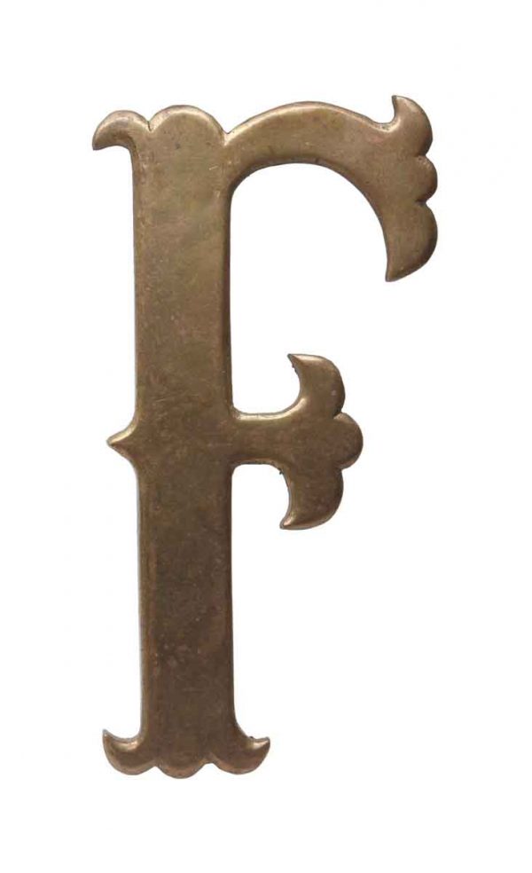 Other Hardware - Small 7.75 Solid Brass Letter F