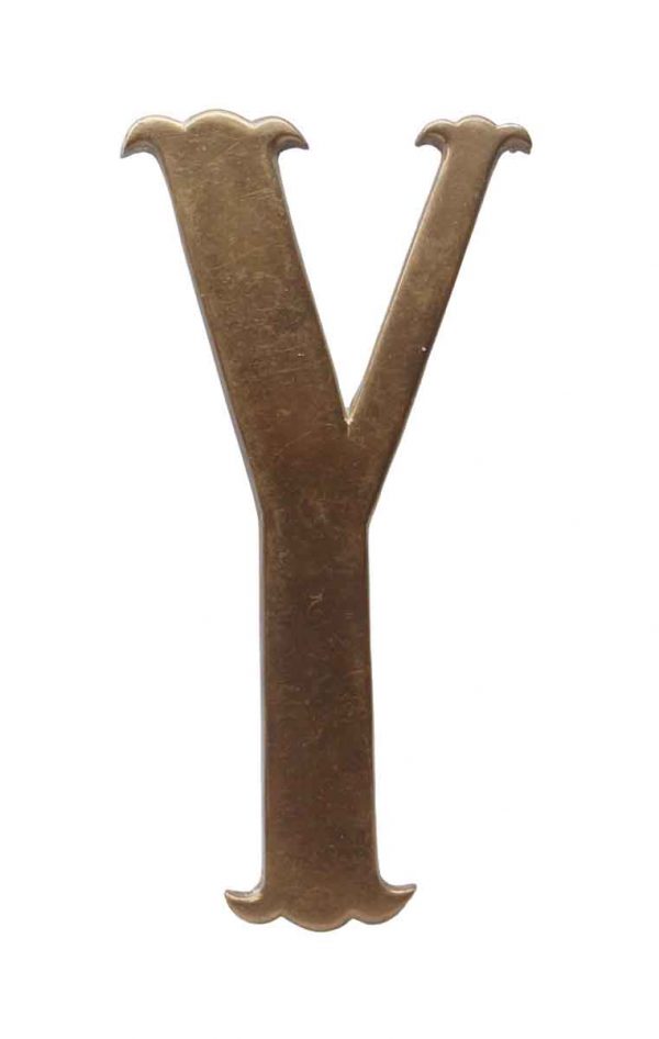 Other Hardware - Small 7.75 Solid Brass Letter Y