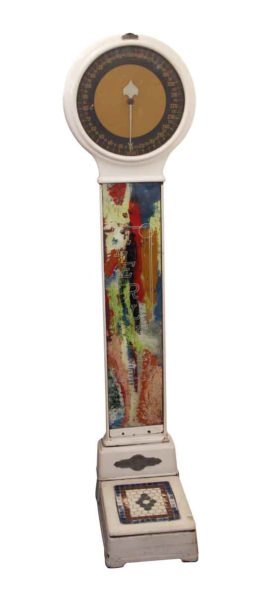 Scales - Colorful Glass Front Enamel Over Cast Iron Peerless Lollipop Scale
