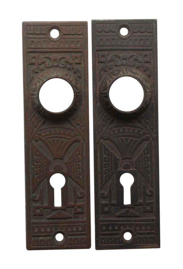 Back Plates - Aesthetic 5.25 in. Bronze Keyhole Door Back Plates