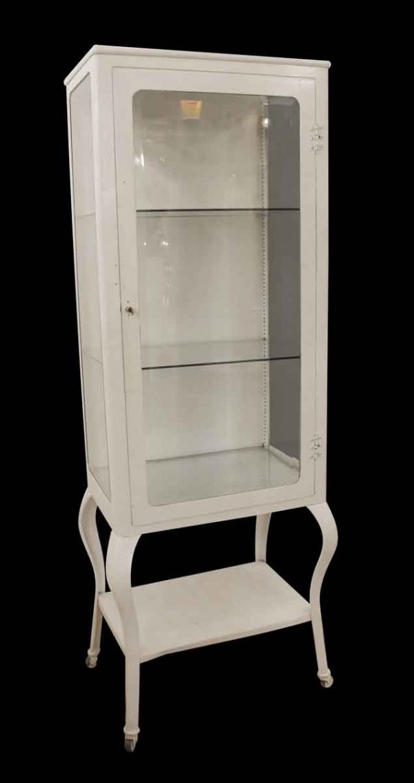 Cabinets - Antique White Medical Cabinet with Beveled Glass