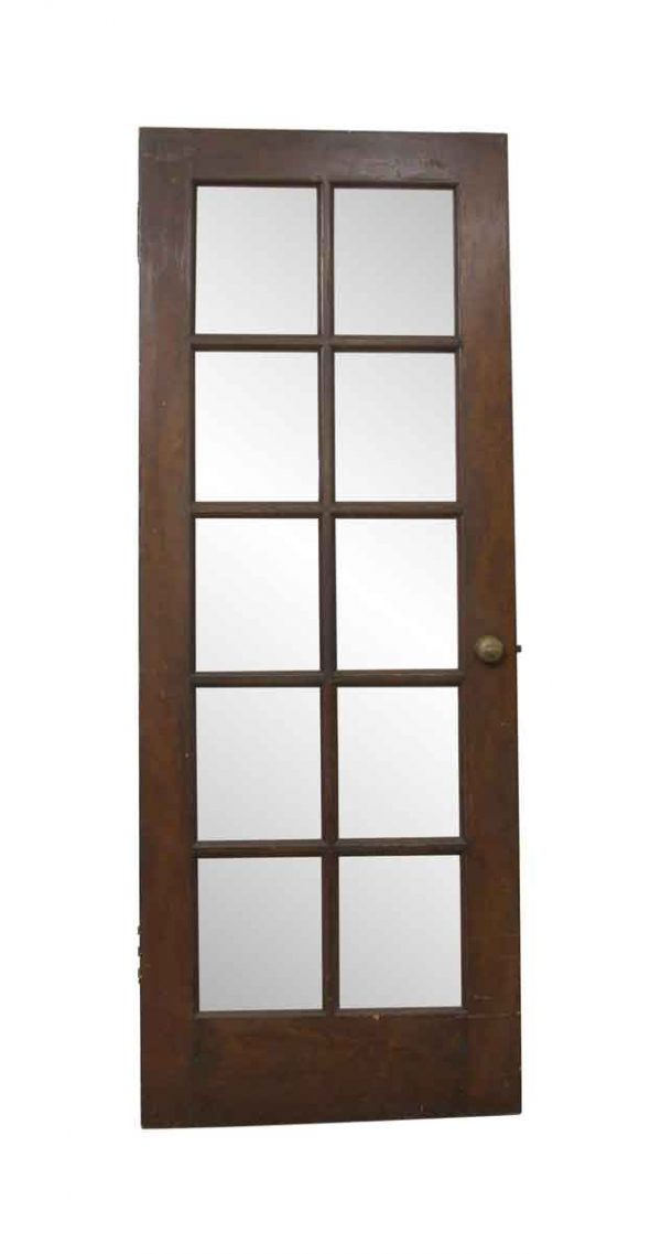 French Doors - Vintage 10 Lite Wooden French Door 79 x 30