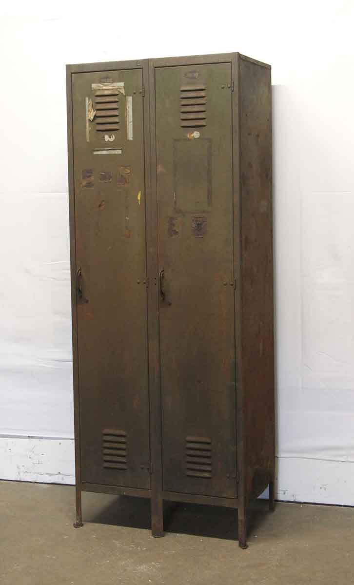 Verhoogd Twee graden Halve cirkel Vintage Green Double Locker | Olde Good Things