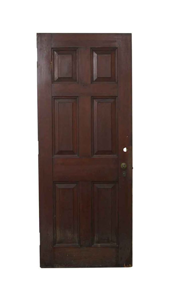 Standard Doors - Antique 6 Panel Mahogany Privacy Door 80 x 31.875