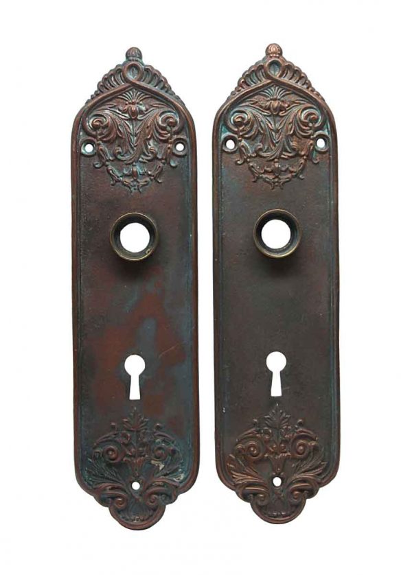 Back Plates - Bronze Pair of Door Back Plates