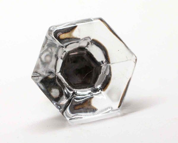 Cabinet & Furniture Knobs - Hexagon Shaped 2 in. Glass Drawer Knob