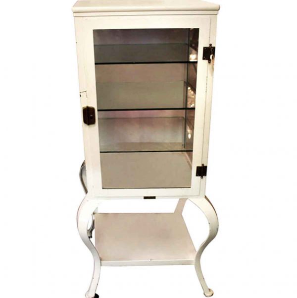 Cabinets - White Medical Cabinet with Three Glass Shelves