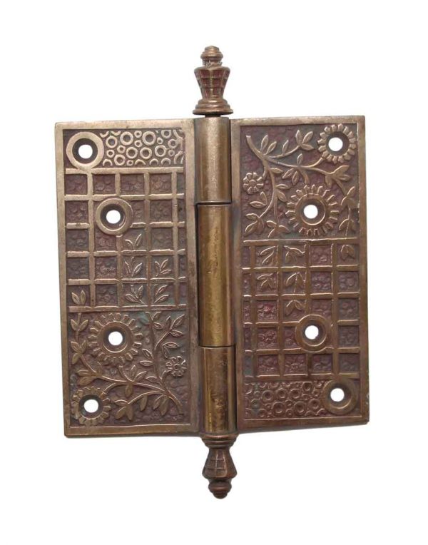Door Hinges - Antique 4.5 x 4.5 Bronze Vernacular Door Butt Hinge