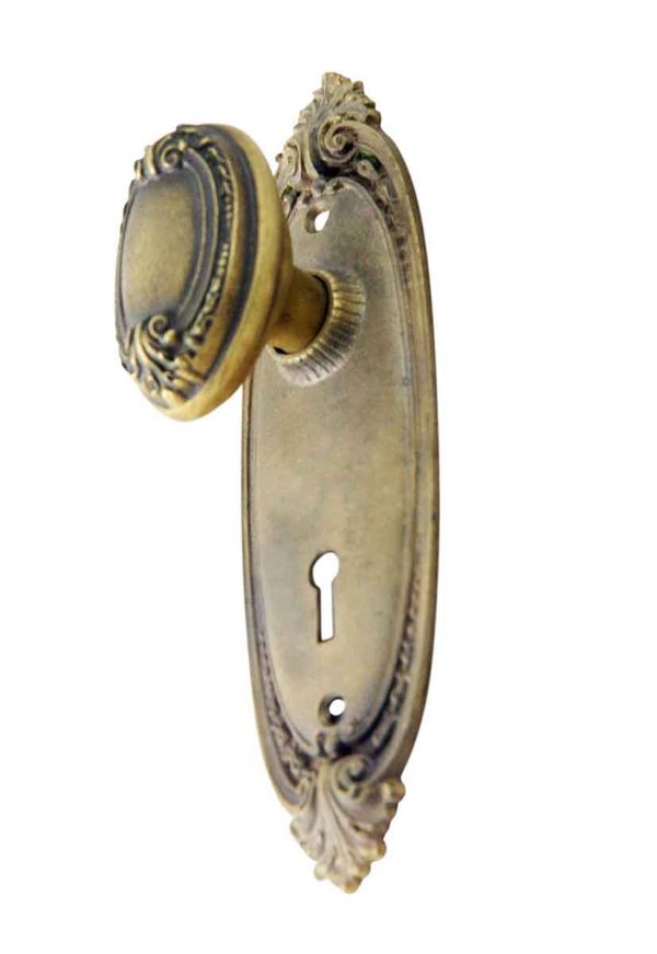 Door Knob Sets - Sargent Oval Louis XV Brass Passage Door Knob Set
