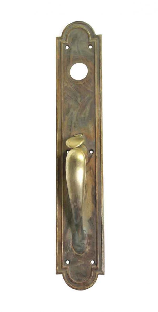 Door Pulls - Antique Cast Brass Art Deco Thumb Latch Door Pull