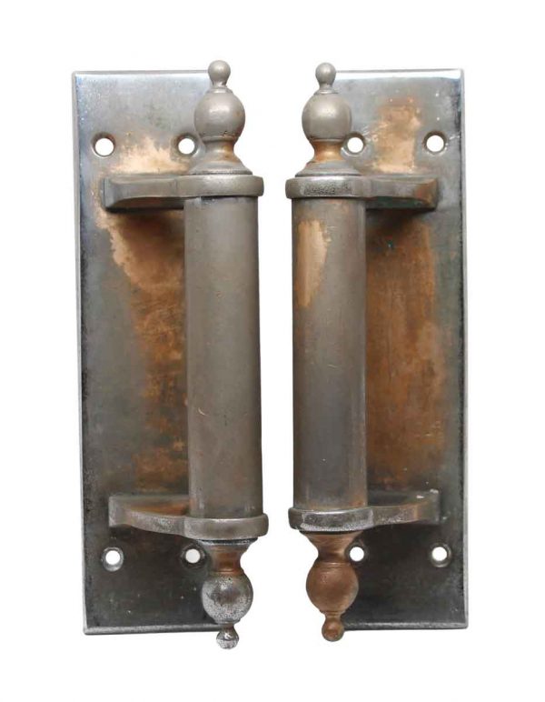 Door Pulls - Pair of Reading Nickel Plated Bronze Left & Right Door Pulls