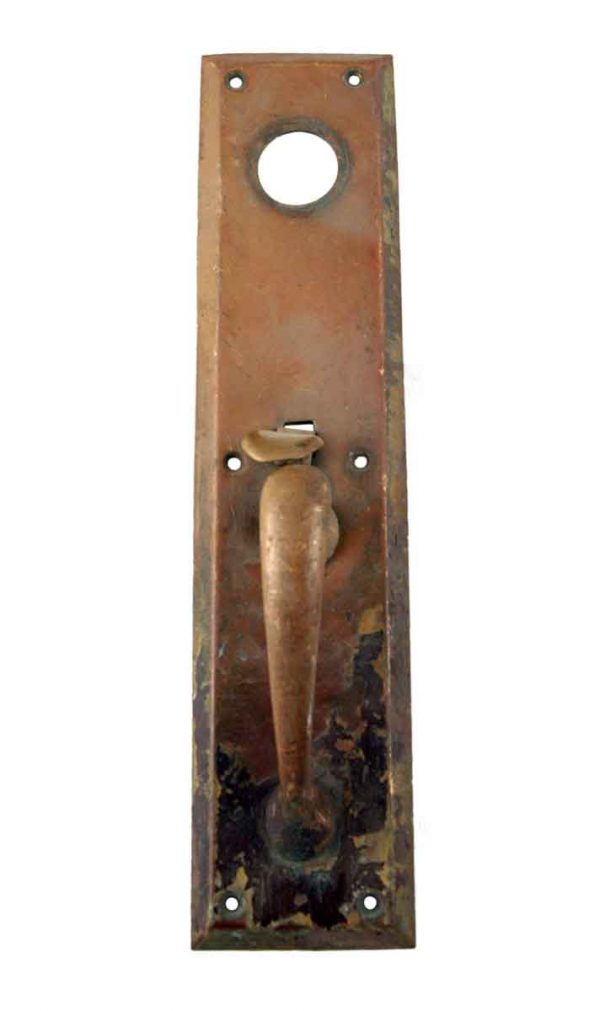 Door Pulls - Solid Brass Entry Door Pull with Lock Insert & Thumb Latch