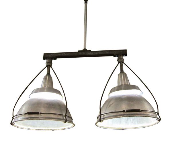 Industrial & Commercial - Double Holophane and Aluminum 1940s Factory Lights