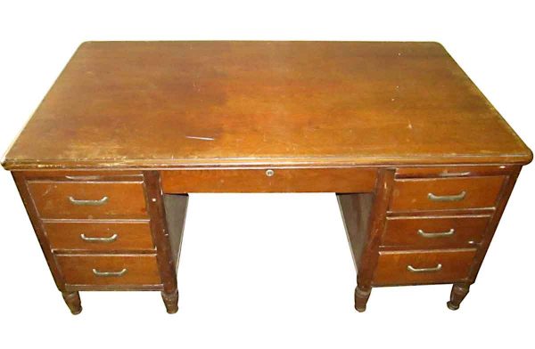 Office Furniture - 1930s Antique Walnut Office Desk