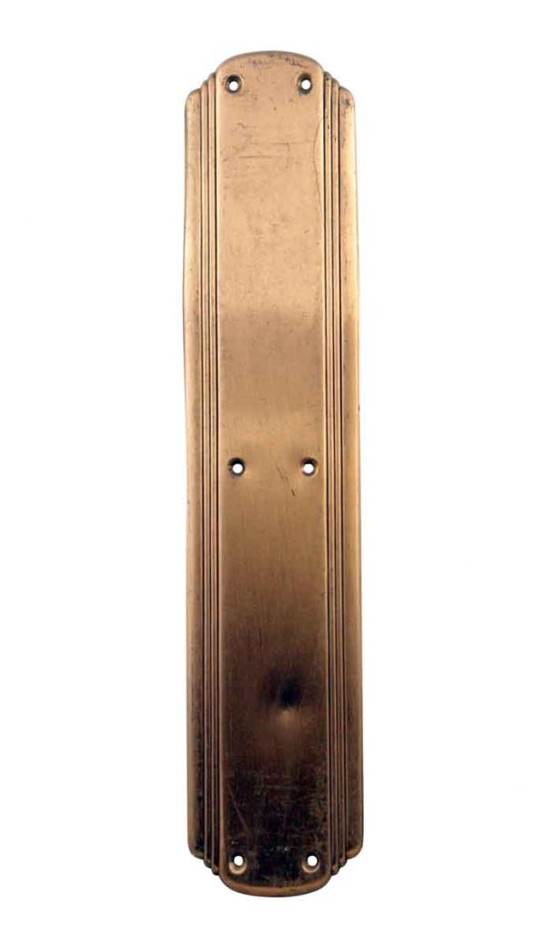 Push Plates - Art Deco Brass Door Push Plate